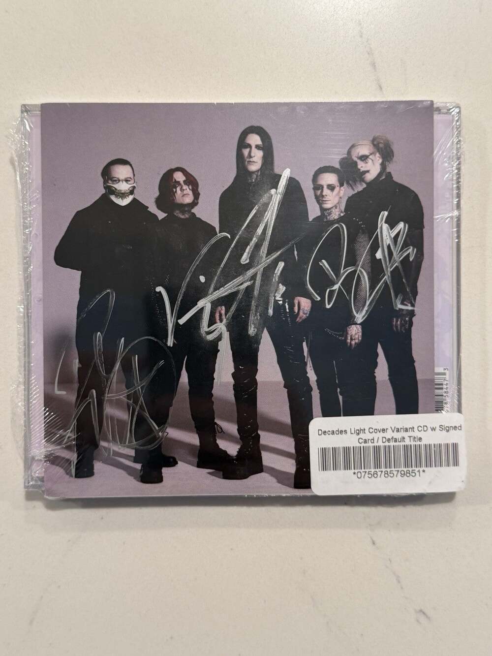 Motionless In White Signed Art Card Decades Light Cover Varient Autographed #8